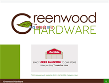 Tablet Screenshot of greenwoodhardware.com
